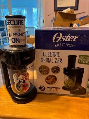 Oster Electric Spiralizer in Black and Clear
